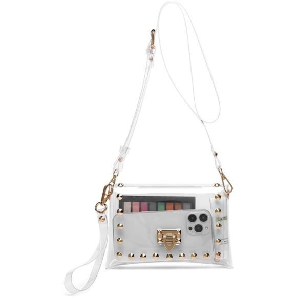 Transparent Clutch Clear Purse Crossbody Shoulder Bags Stadium Approved Bags - Picture 2 of 7